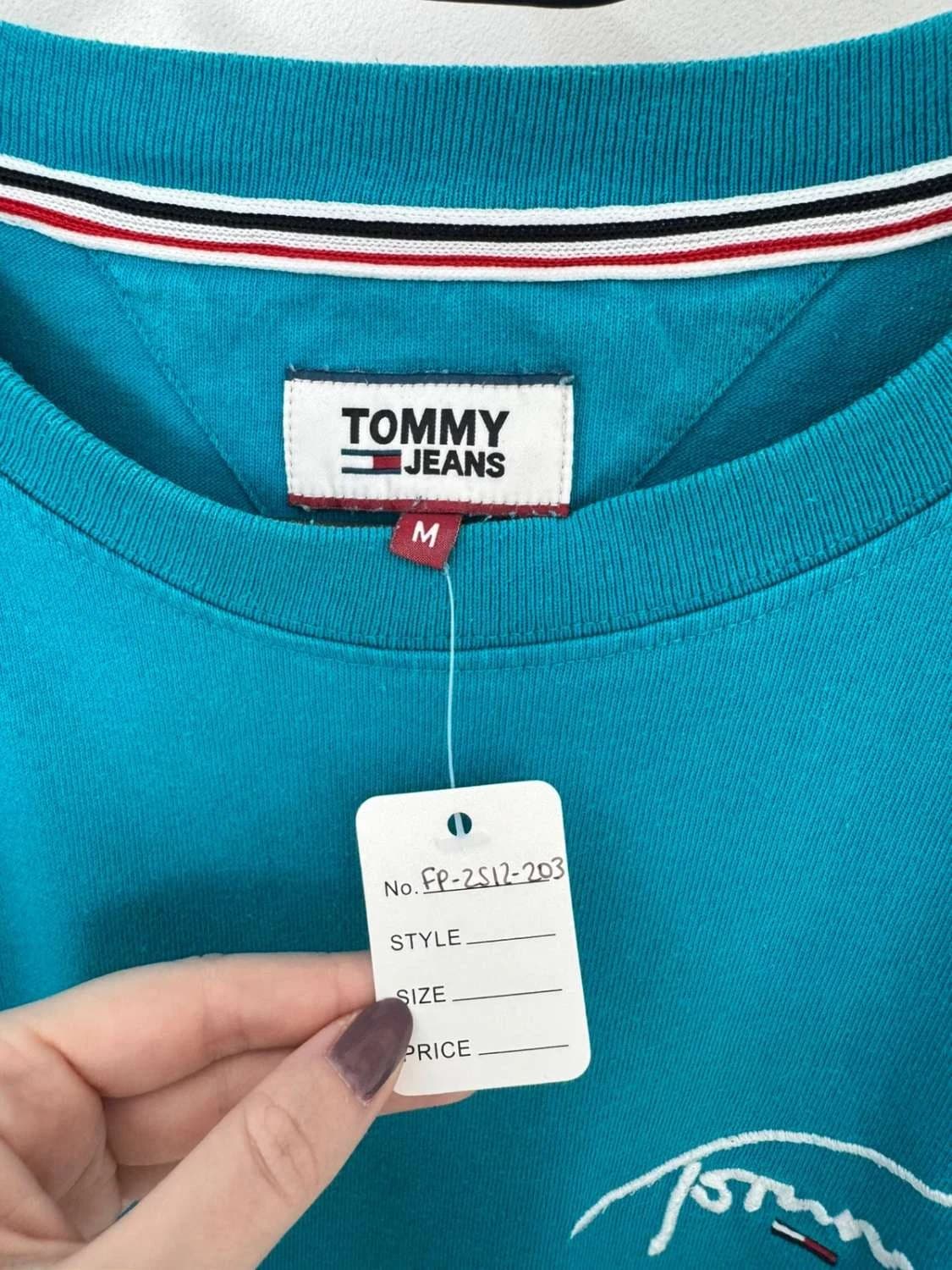 T-shirt coton Tommy Jeans bleu signature brodée New York taille M - FP2512203 - Photo 8/9