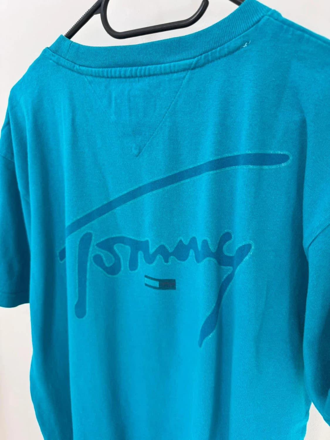 T-shirt coton Tommy Jeans bleu signature brodée New York taille M - FP2512203 - Photo 9/9