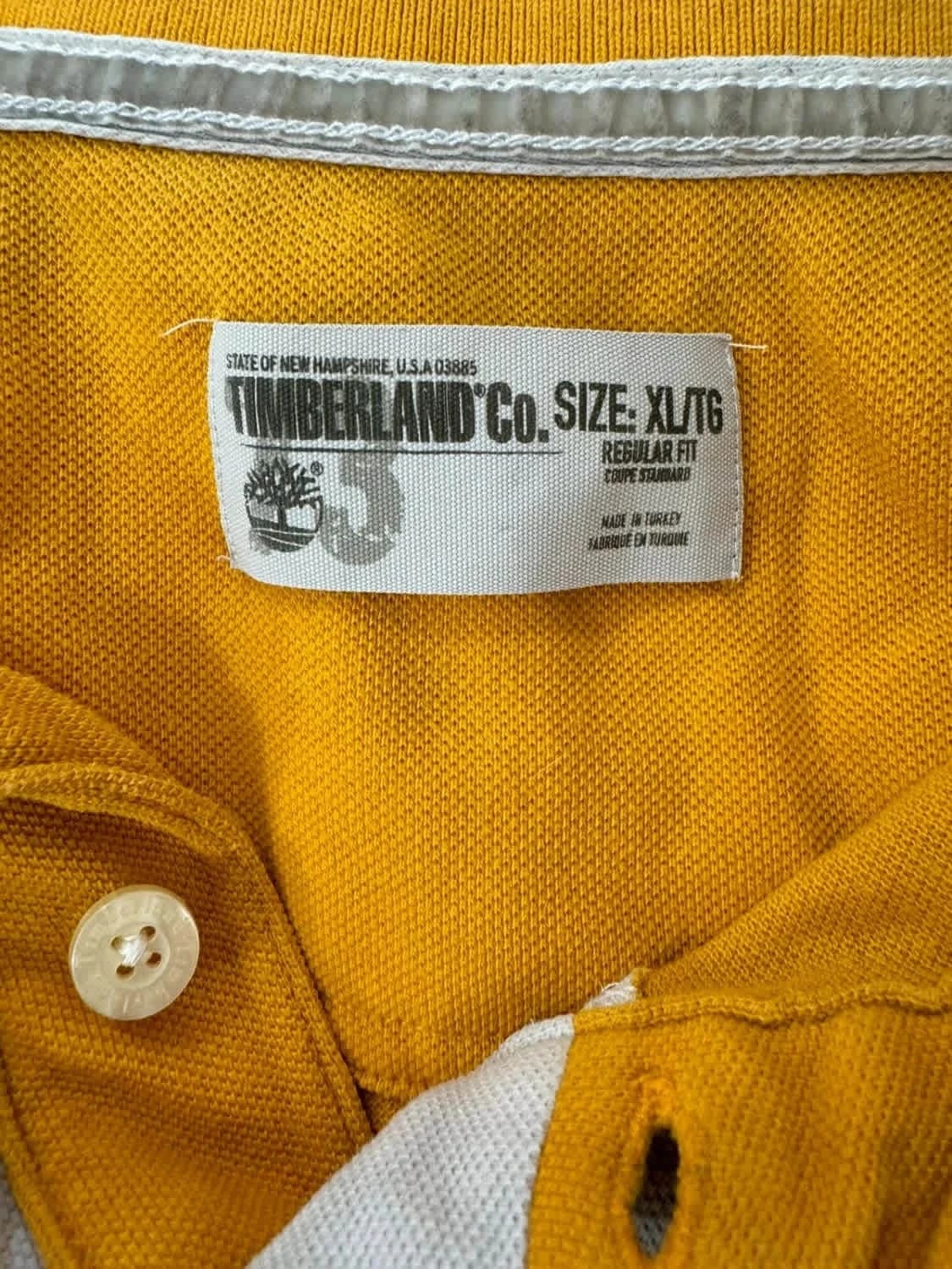 Polo jaune et blanc Timberland patch taille XL - Photo 5/7