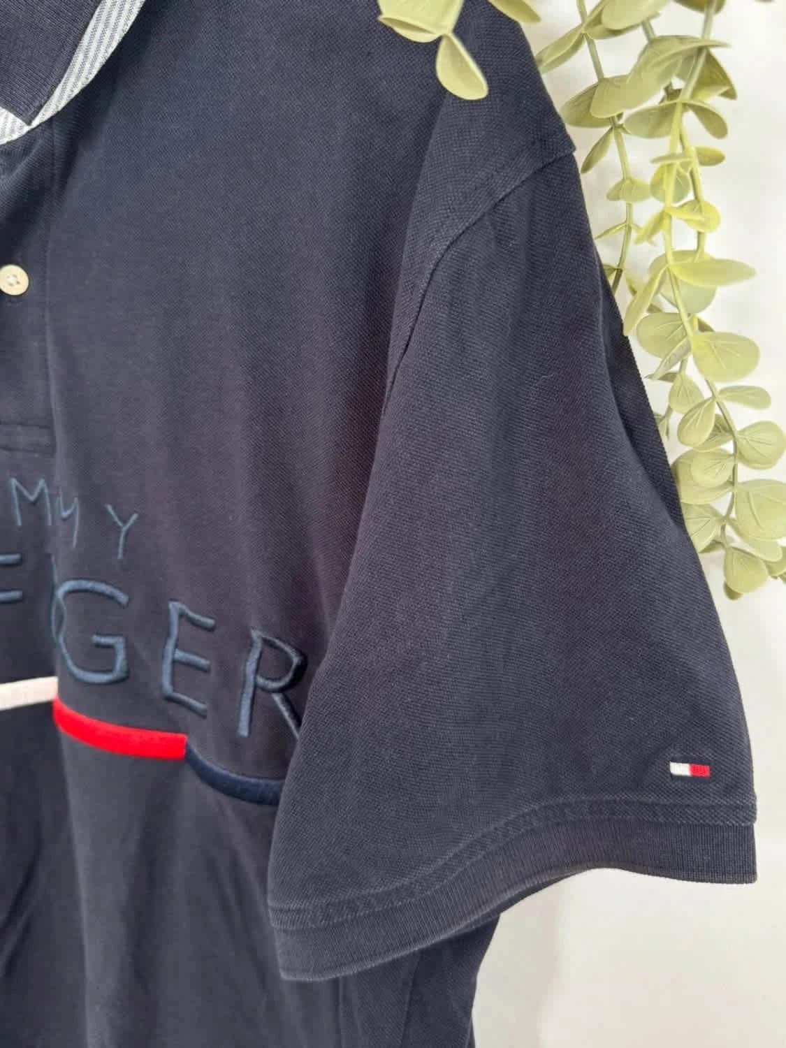 Polo bleu marine Tommy Hilfiger brodé taille XL - Photo 3/7