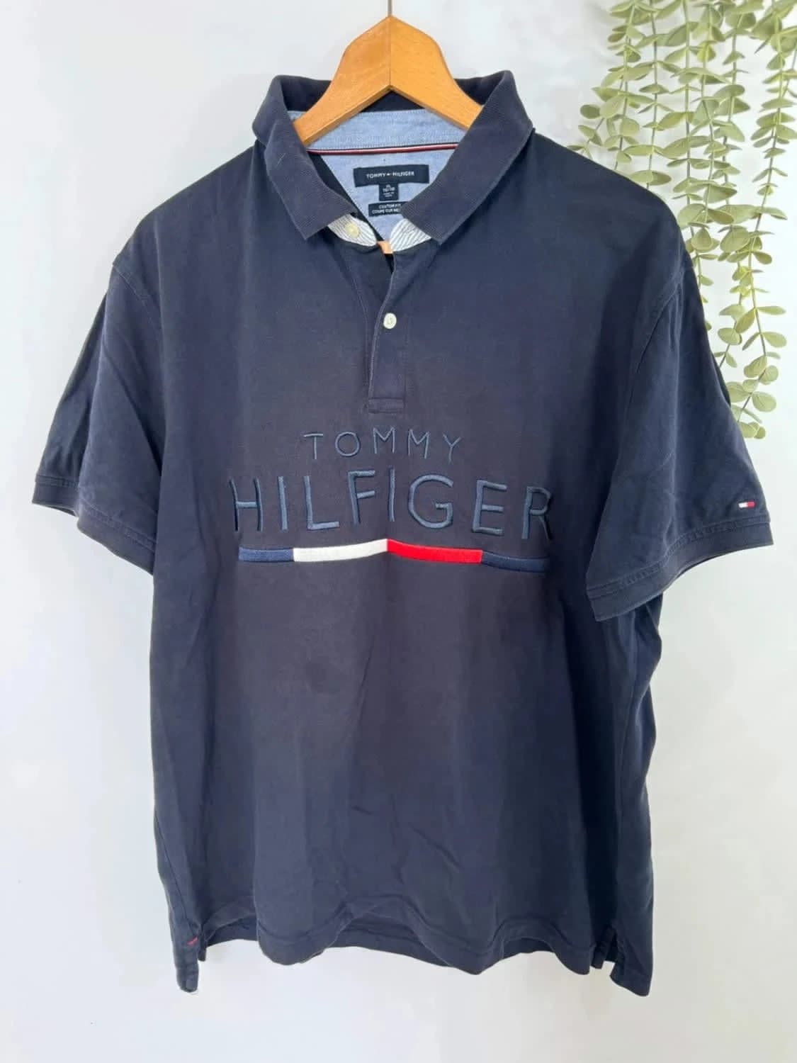 Polo bleu marine Tommy Hilfiger brodé taille XL - Photo 2/7
