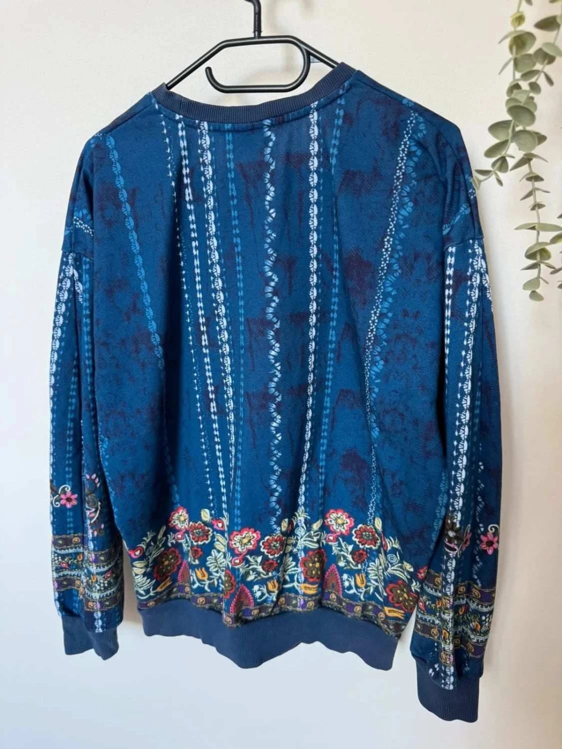 Sweat Adidas Originals Trefoil bleu motif floral/bohème taille 40 - Photo 10/10