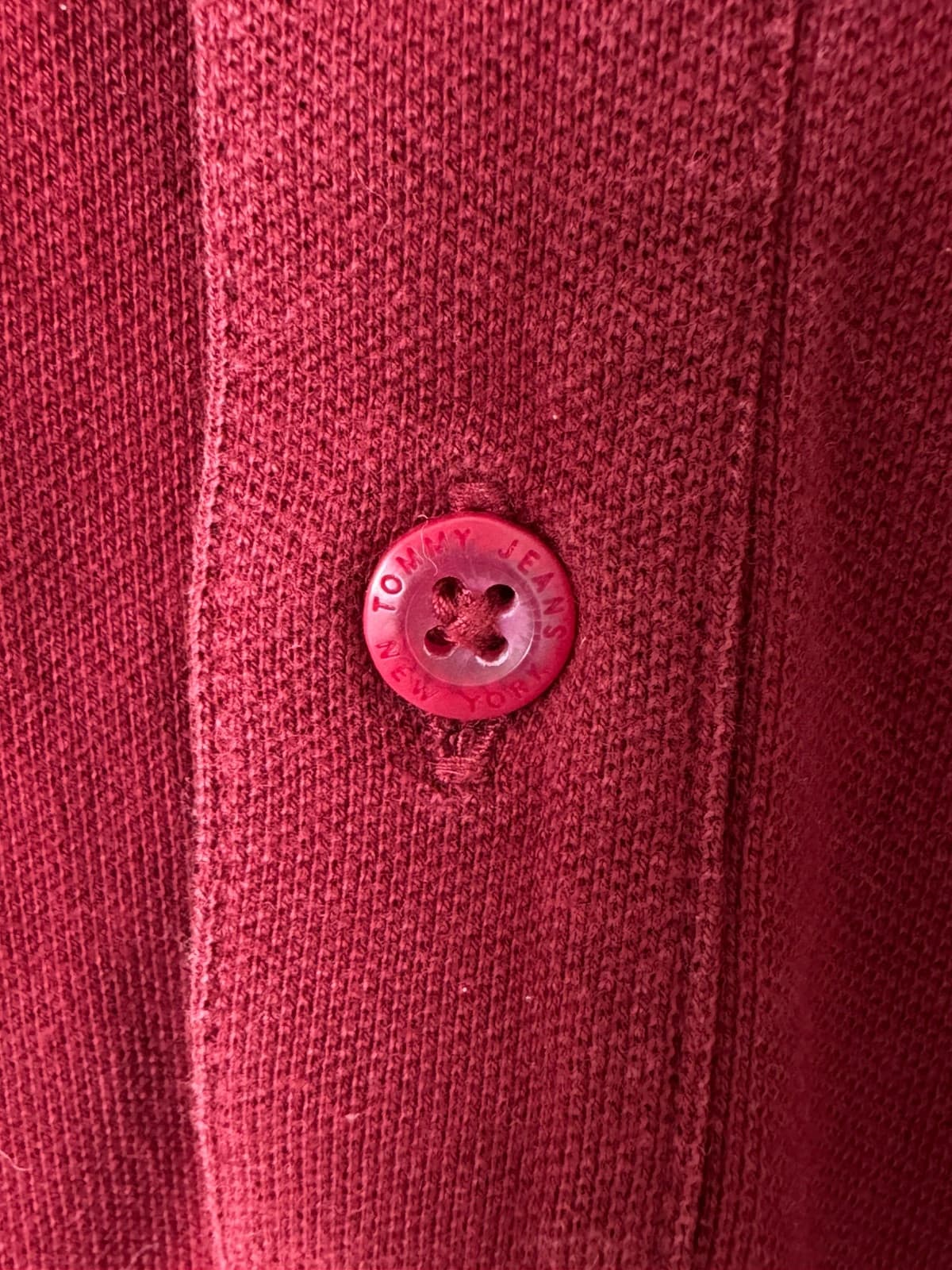 Polo manches longues piqué Tommy Jeans bordeaux taille XL - FP260265 - Photo 6/7
