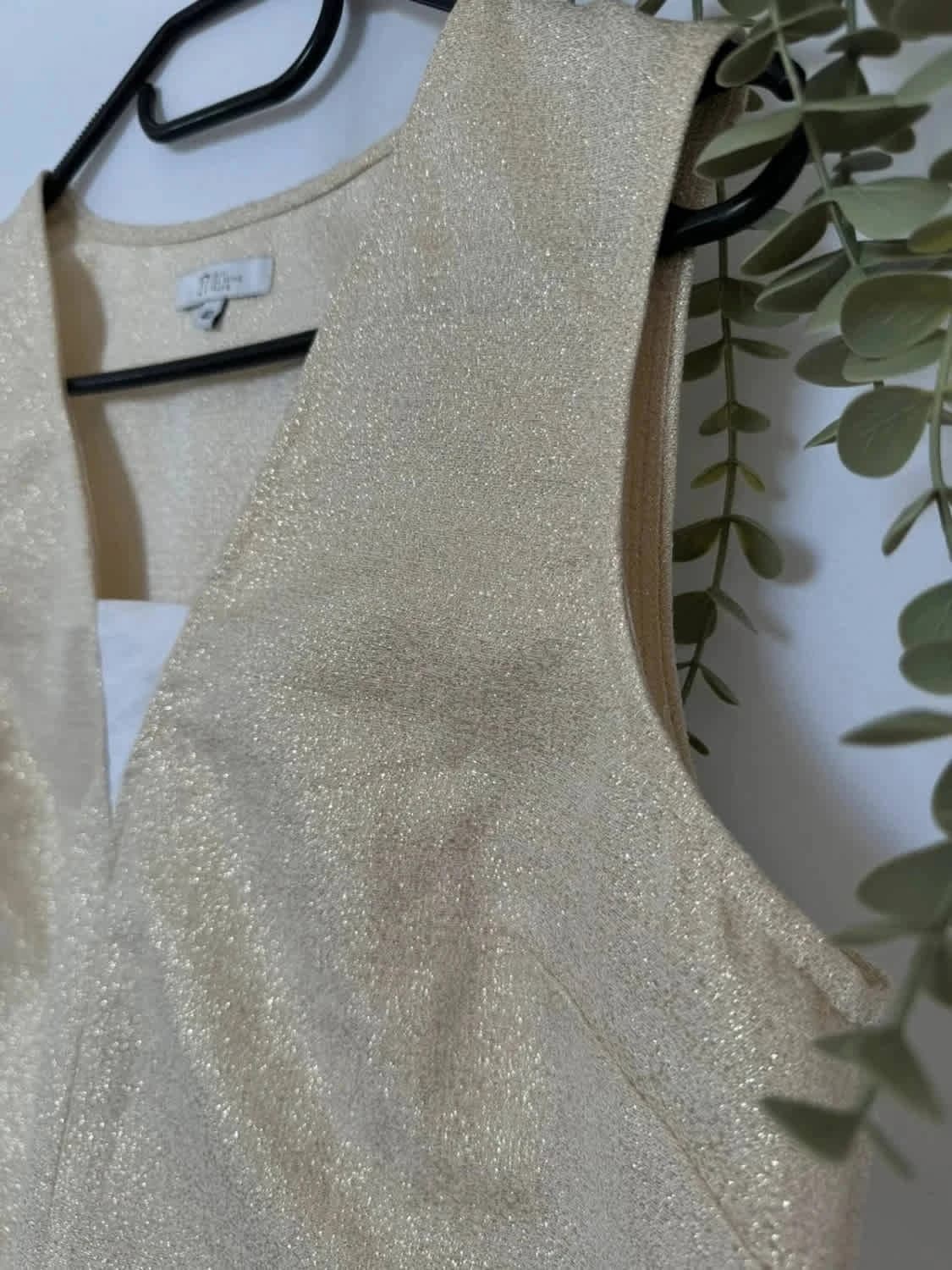 Top débardeur doré à paillettes 27 Quai de Seine Paris taille 40 - Photo 3/7