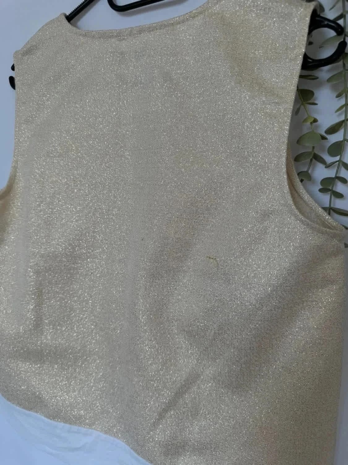 Top débardeur doré à paillettes 27 Quai de Seine Paris taille 40 - Photo 5/7