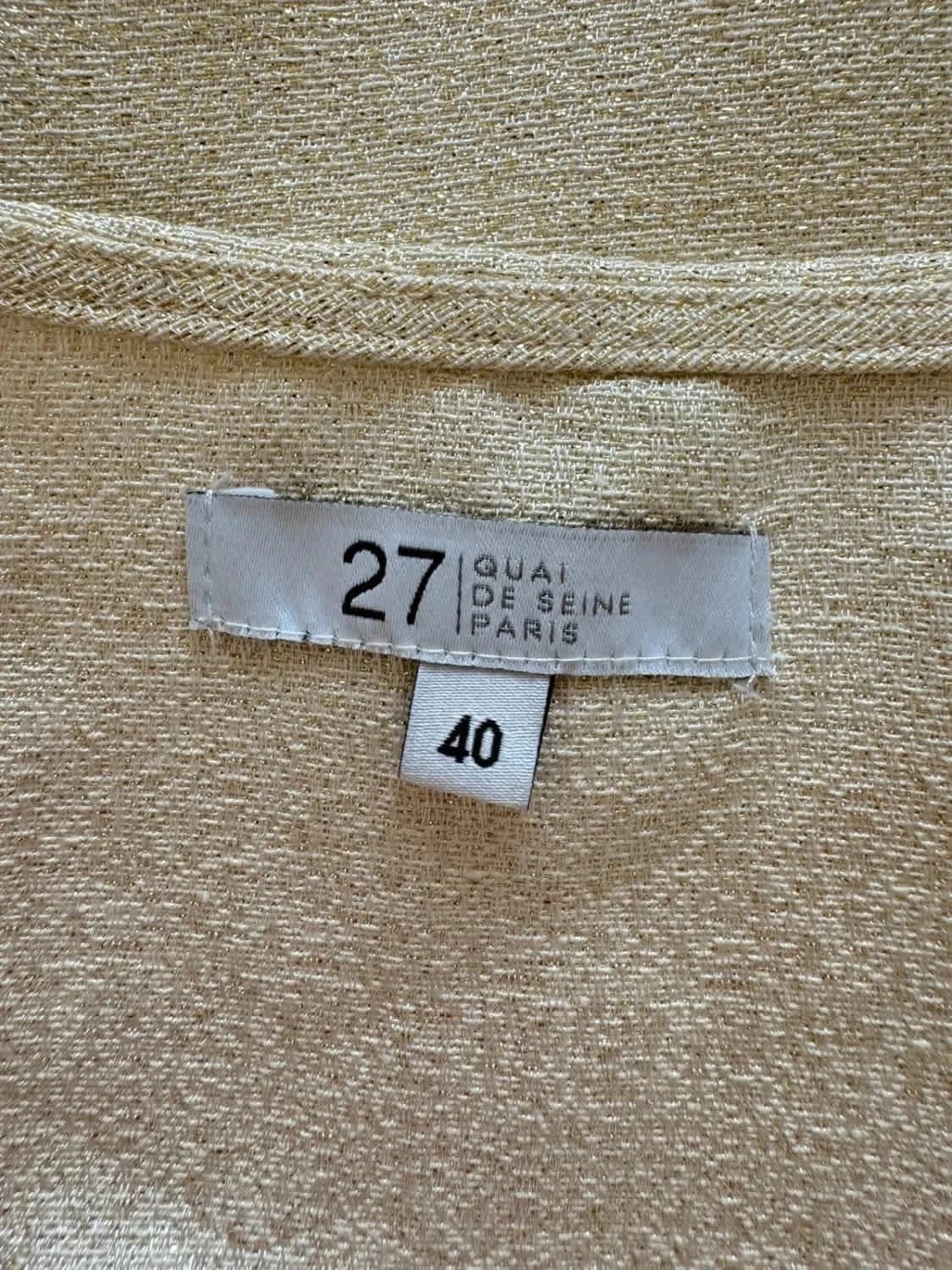 Top débardeur doré à paillettes 27 Quai de Seine Paris taille 40 - Photo 6/7