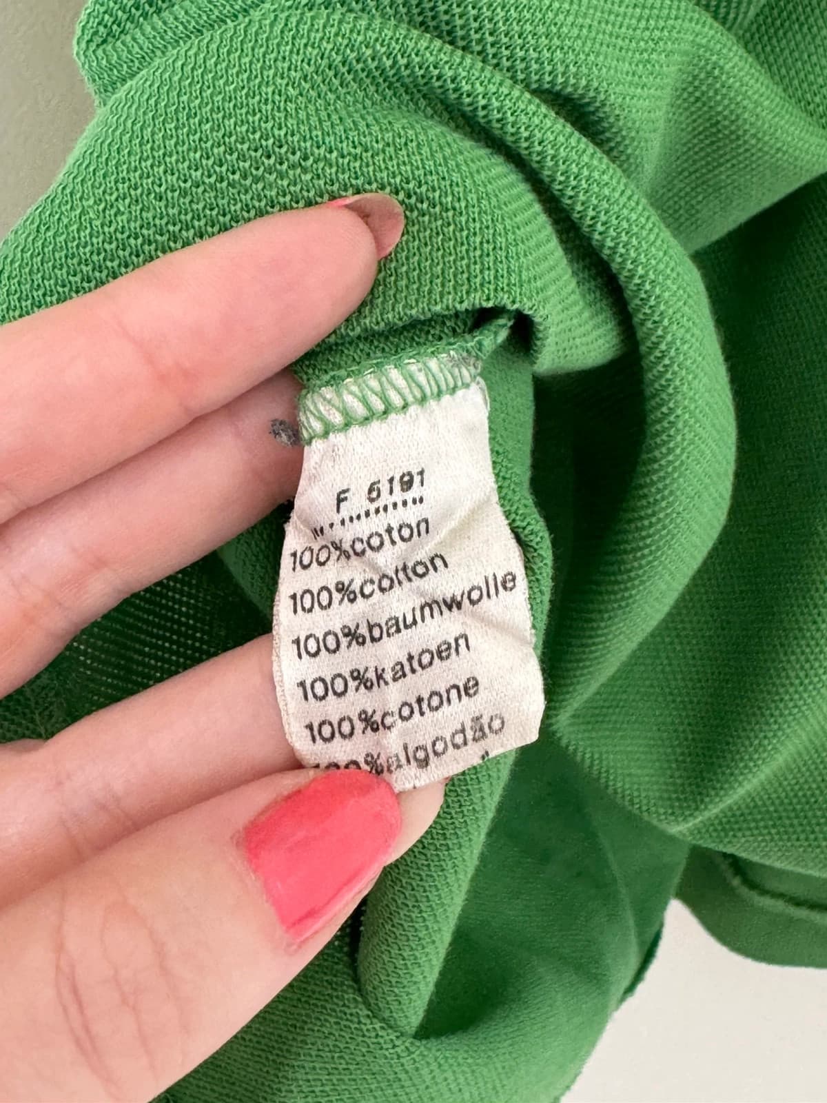Polo manches longues Lacoste vert prairie taille 2/XS - FP260252 - Photo 5/8
