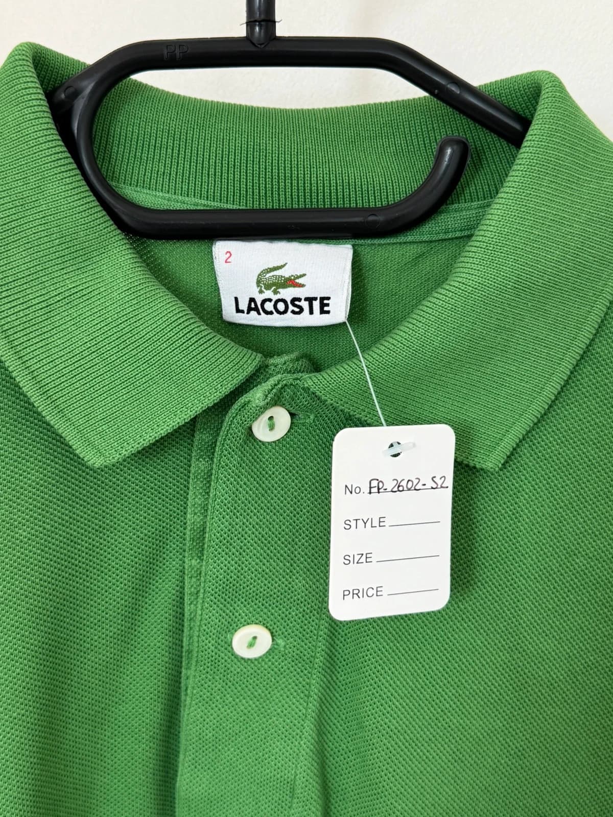 Polo manches longues Lacoste vert prairie taille 2/XS - FP260252 - Photo 7/8