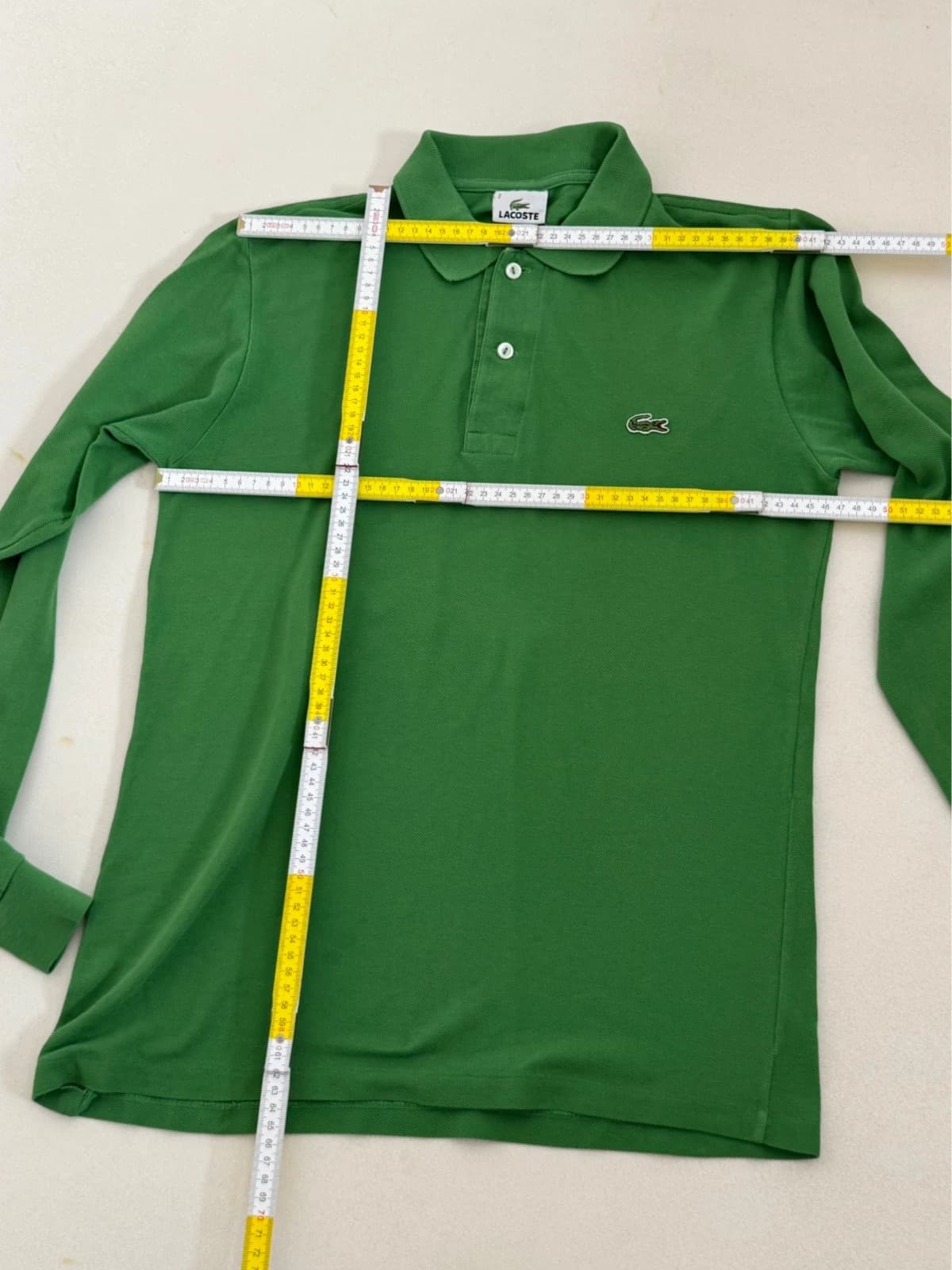Polo manches longues Lacoste vert prairie taille 2/XS - FP260252 - Photo 8/8