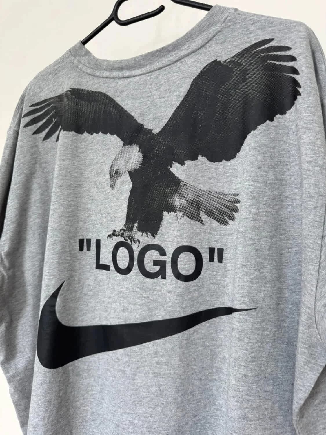 T-shirt oversize gris collab Off-White x Nike Air Max 97 grand logo swoosh au dos taille XXL - Photo 3/11