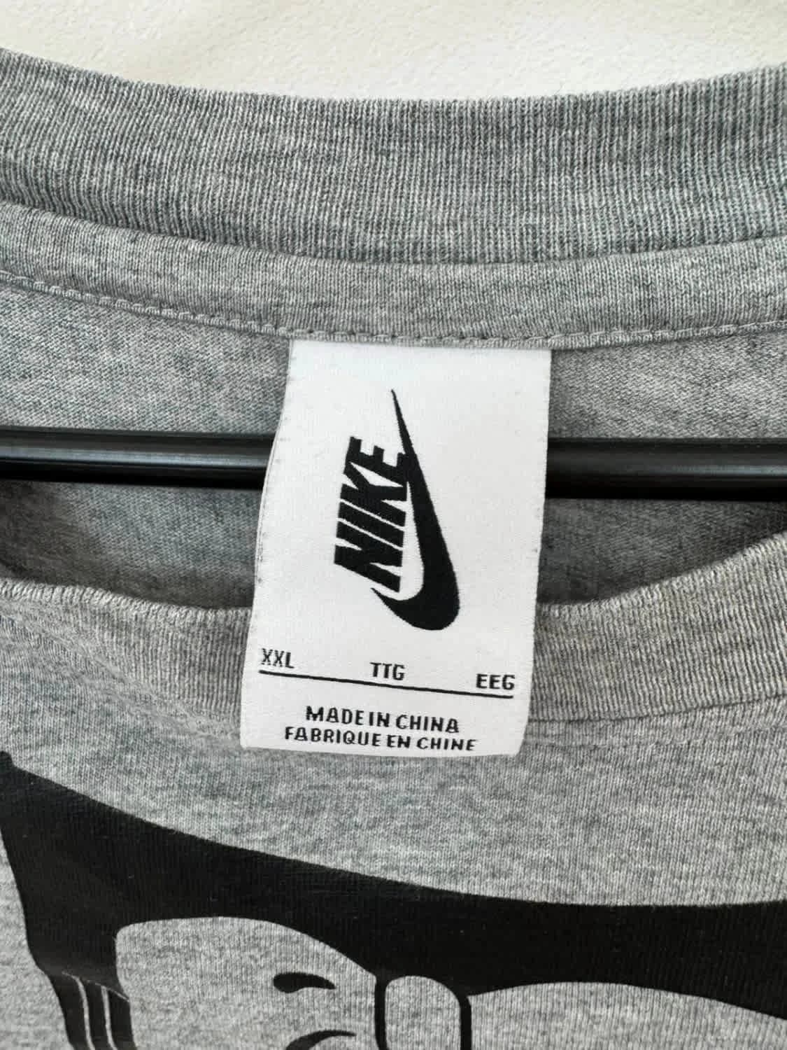 T-shirt oversize gris collab Off-White x Nike Air Max 97 grand logo swoosh au dos taille XXL - Photo 8/11