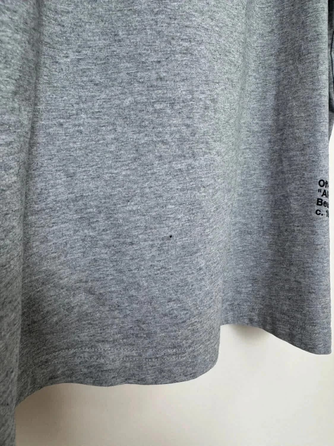 T-shirt oversize gris collab Off-White x Nike Air Max 97 grand logo swoosh au dos taille XXL - Photo 11/11