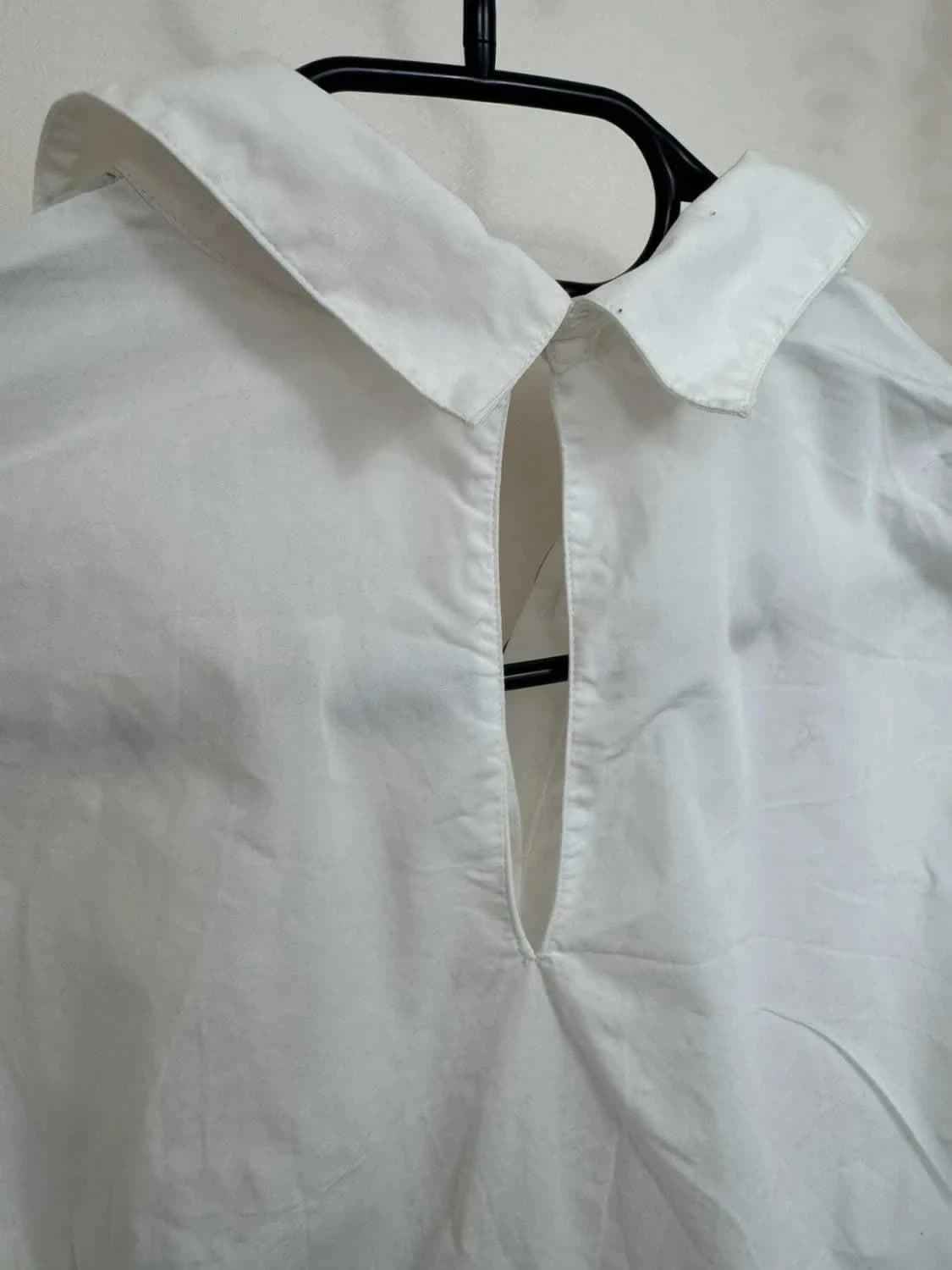 Chemise blanche oversize Zara avec patchworks taille XS - Photo 6/6