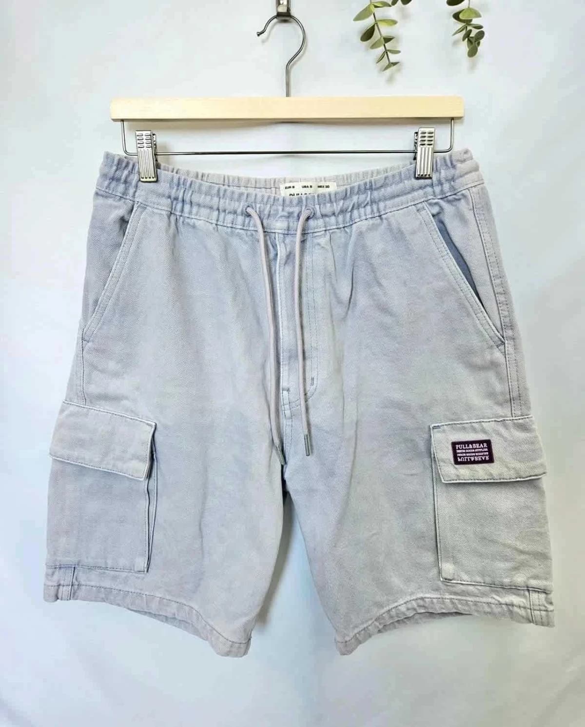 Short cargo élastique Homme Pull&Bear gris taille S - Photo 2/8