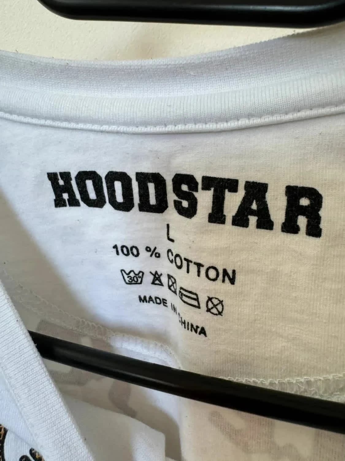 T-shirt Hoodstar blanc graphique bulldog tribal Y2K taille L - Photo 3/5