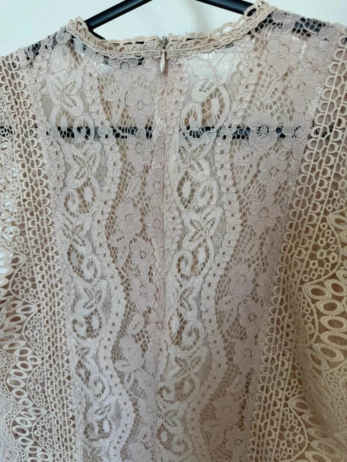 Top sans manches Zara en dentelle beige taille S - Photo 7/7