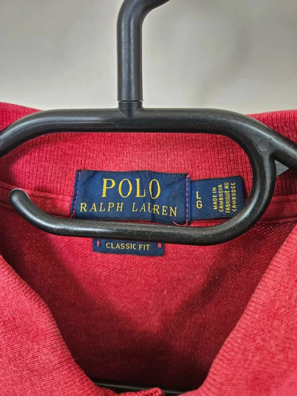 Polo Ralph Lauren Classic Fit rouge logo brodé bleu taille L - Photo 3/8