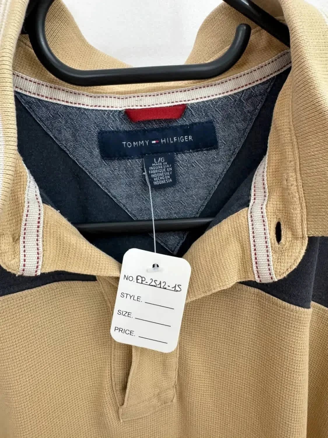 Polo coton Tommy Hilfiger beige taille L - FP251215 - Photo 5/13