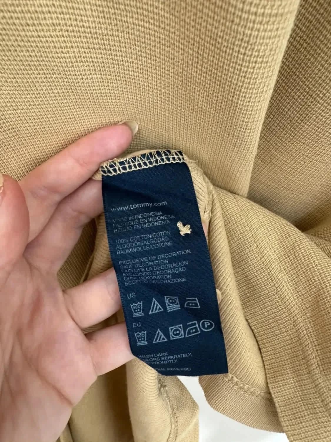 Polo coton Tommy Hilfiger beige taille L - FP251215 - Photo 6/13