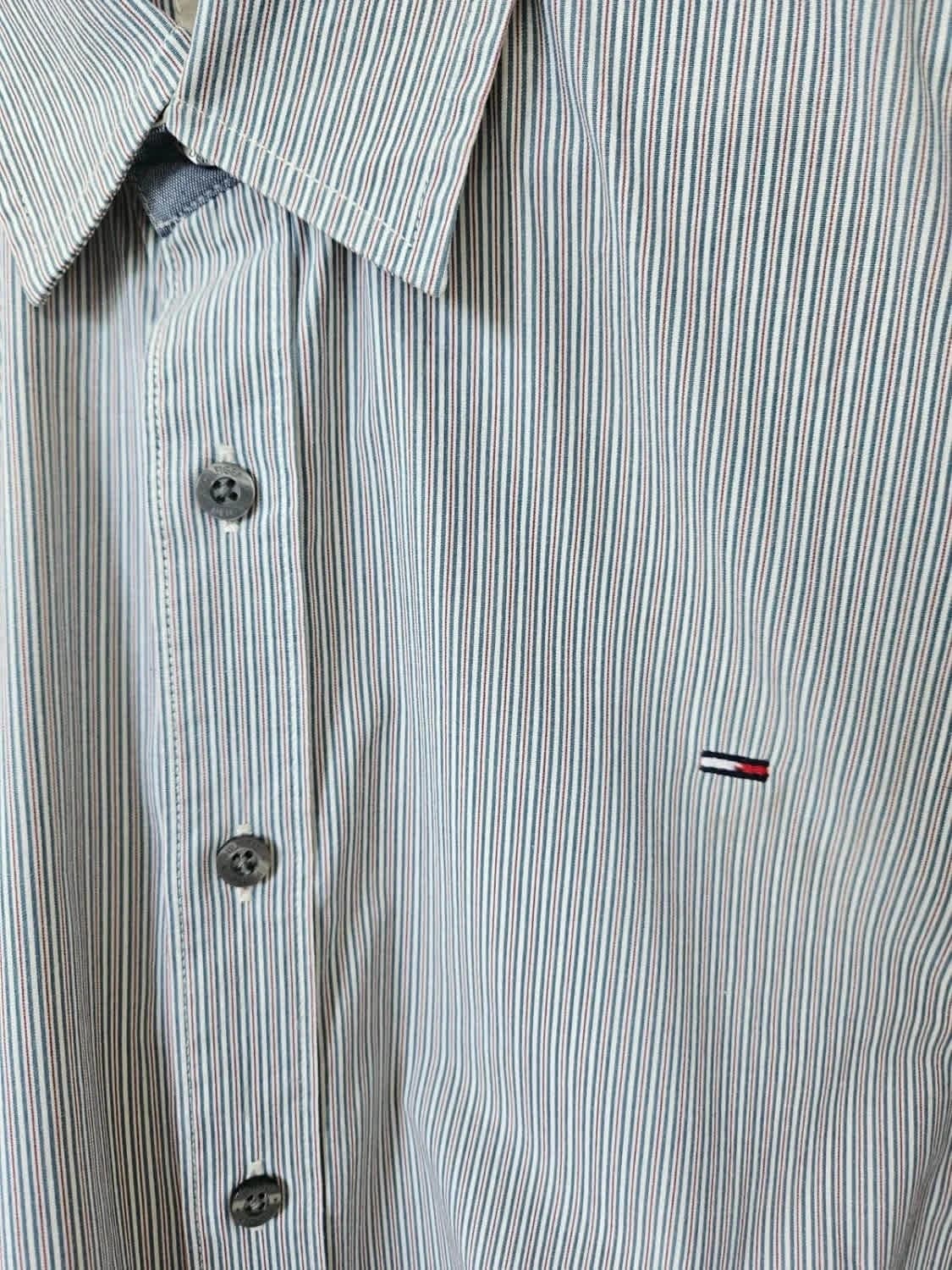 Chemise Tommy Hilfiger Denim rayée bleu taille XXL - Photo 4/10