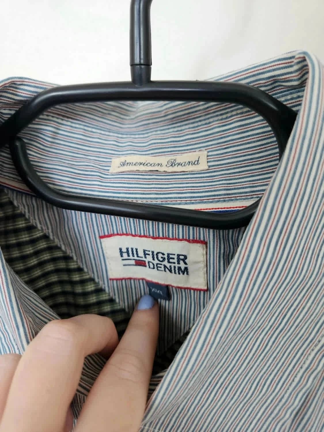 Chemise Tommy Hilfiger Denim rayée bleu taille XXL - Photo 3/10