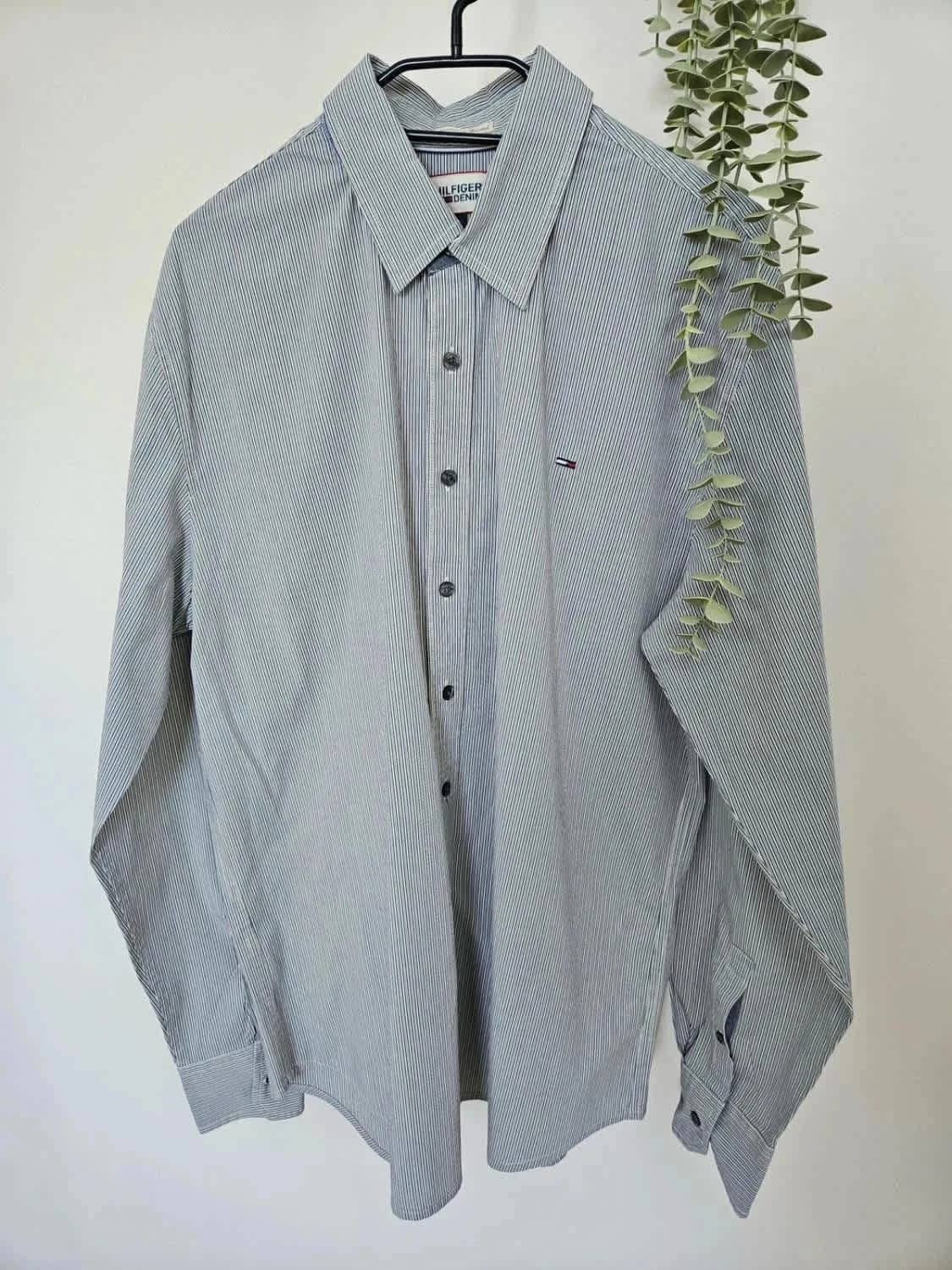 Chemise Tommy Hilfiger Denim rayée bleu taille XXL - Photo 2/10