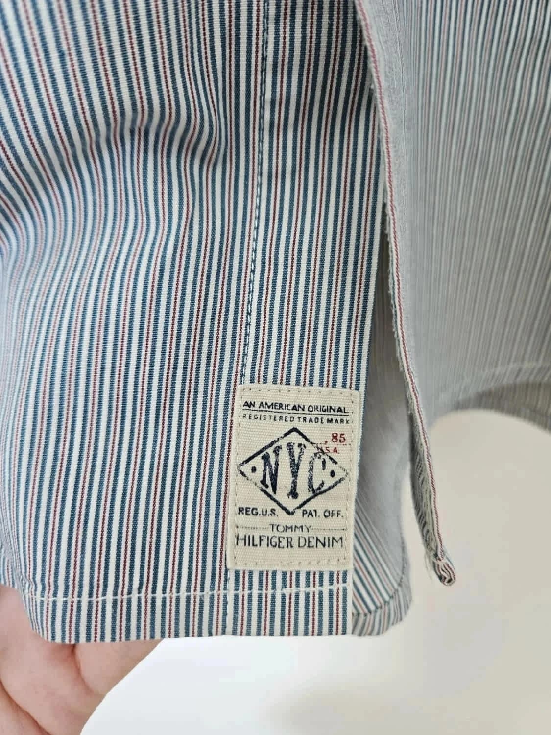 Chemise Tommy Hilfiger Denim rayée bleu taille XXL - Photo 7/10