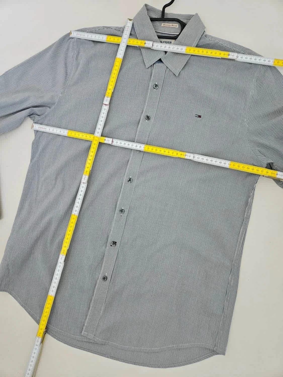 Chemise Tommy Hilfiger Denim rayée bleu taille XXL - Photo 10/10