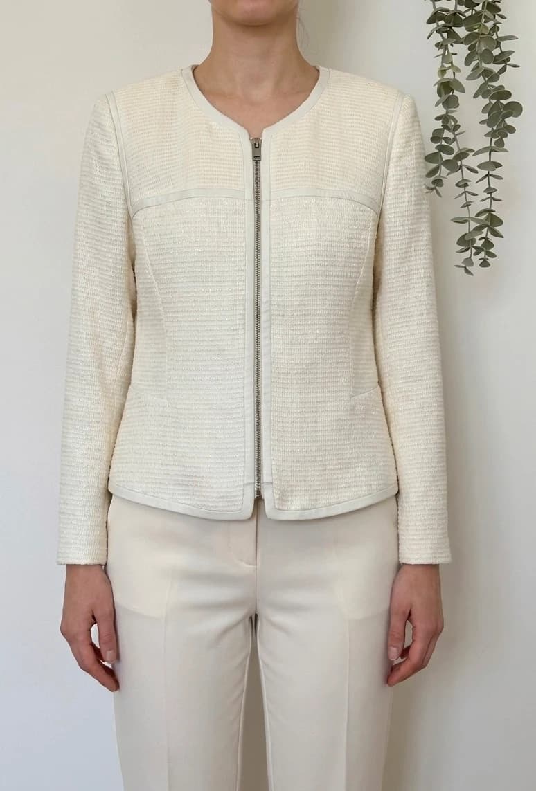 Veste texturée Zapa écru zip taille 44/M - Photo 1/12