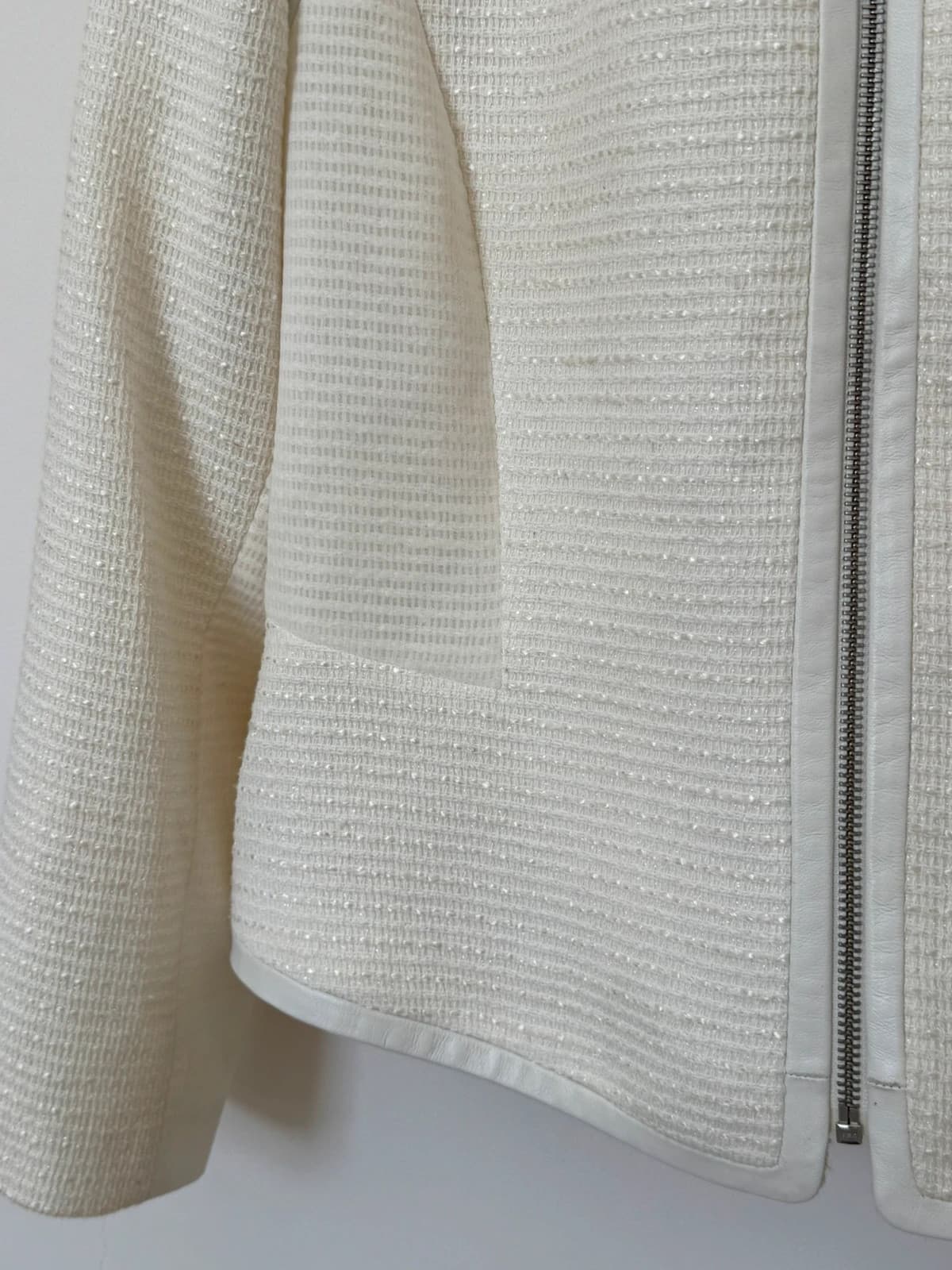 Veste texturée Zapa écru zip taille 44/M - Photo 3/12