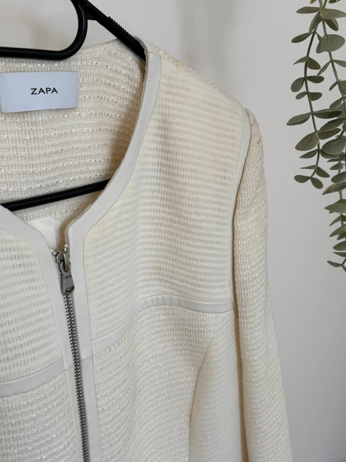 Veste texturée Zapa écru zip taille 44/M - Photo 4/12