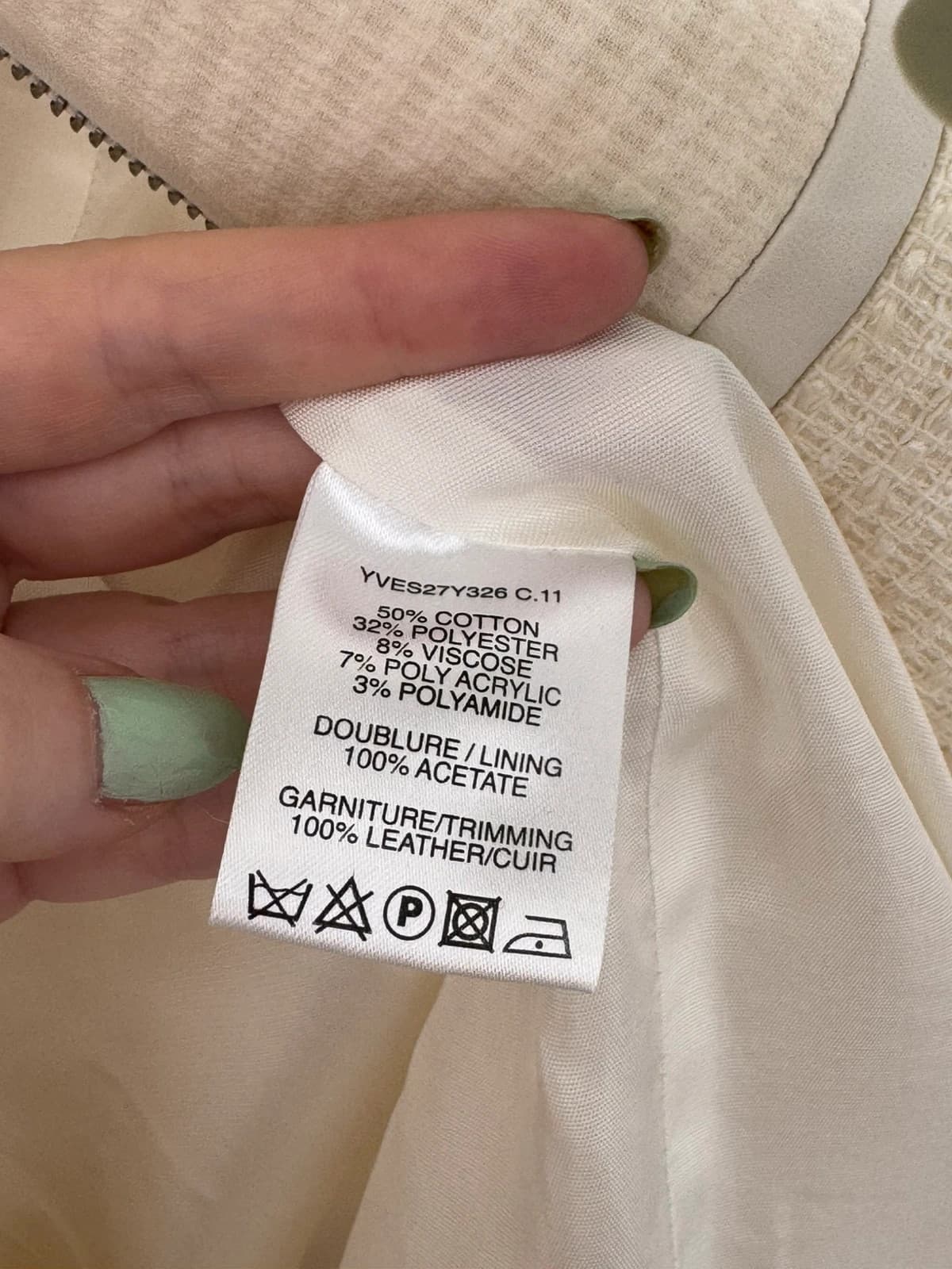 Veste texturée Zapa écru zip taille 44/M - Photo 6/12