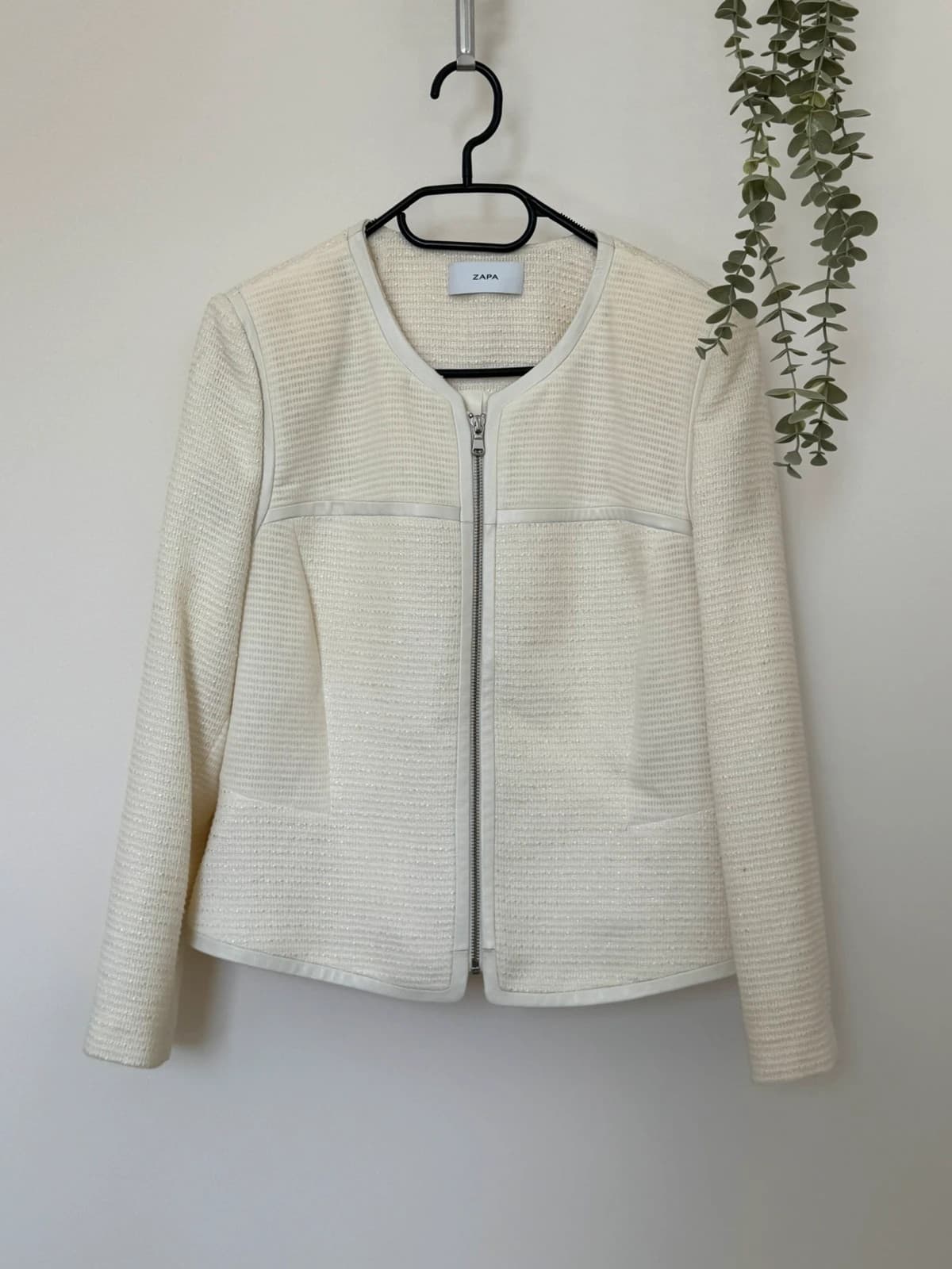 Veste texturée Zapa écru zip taille 44/M - Photo 2/12