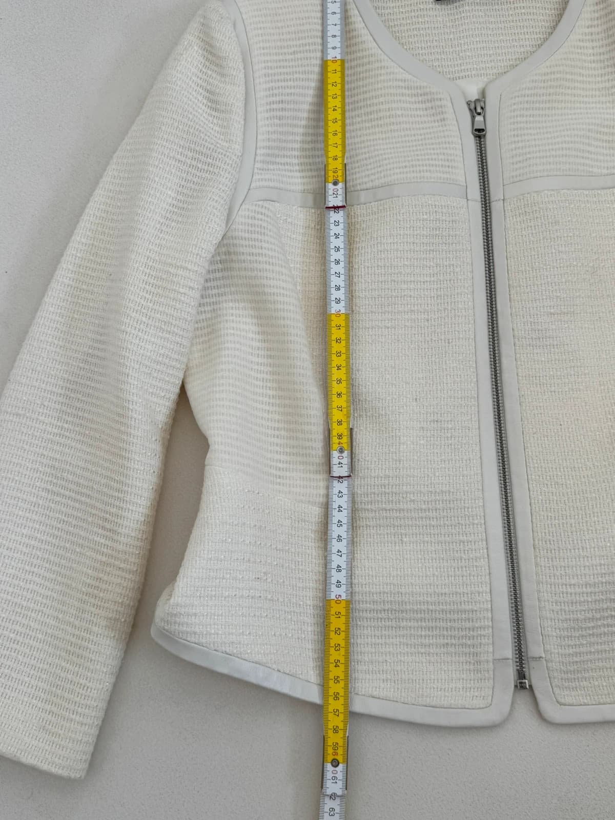 Veste texturée Zapa écru zip taille 44/M - Photo 12/12