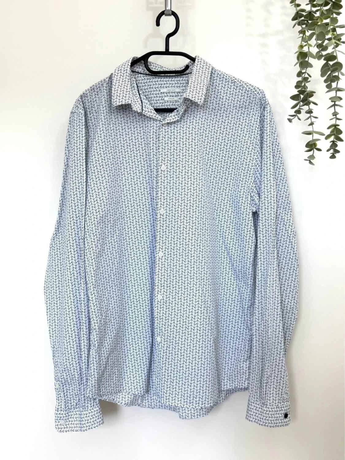 Chemise regular IKKS Men blanc motifs bleu marine fers à cheval taille M - SC260118 - Photo 2/9
