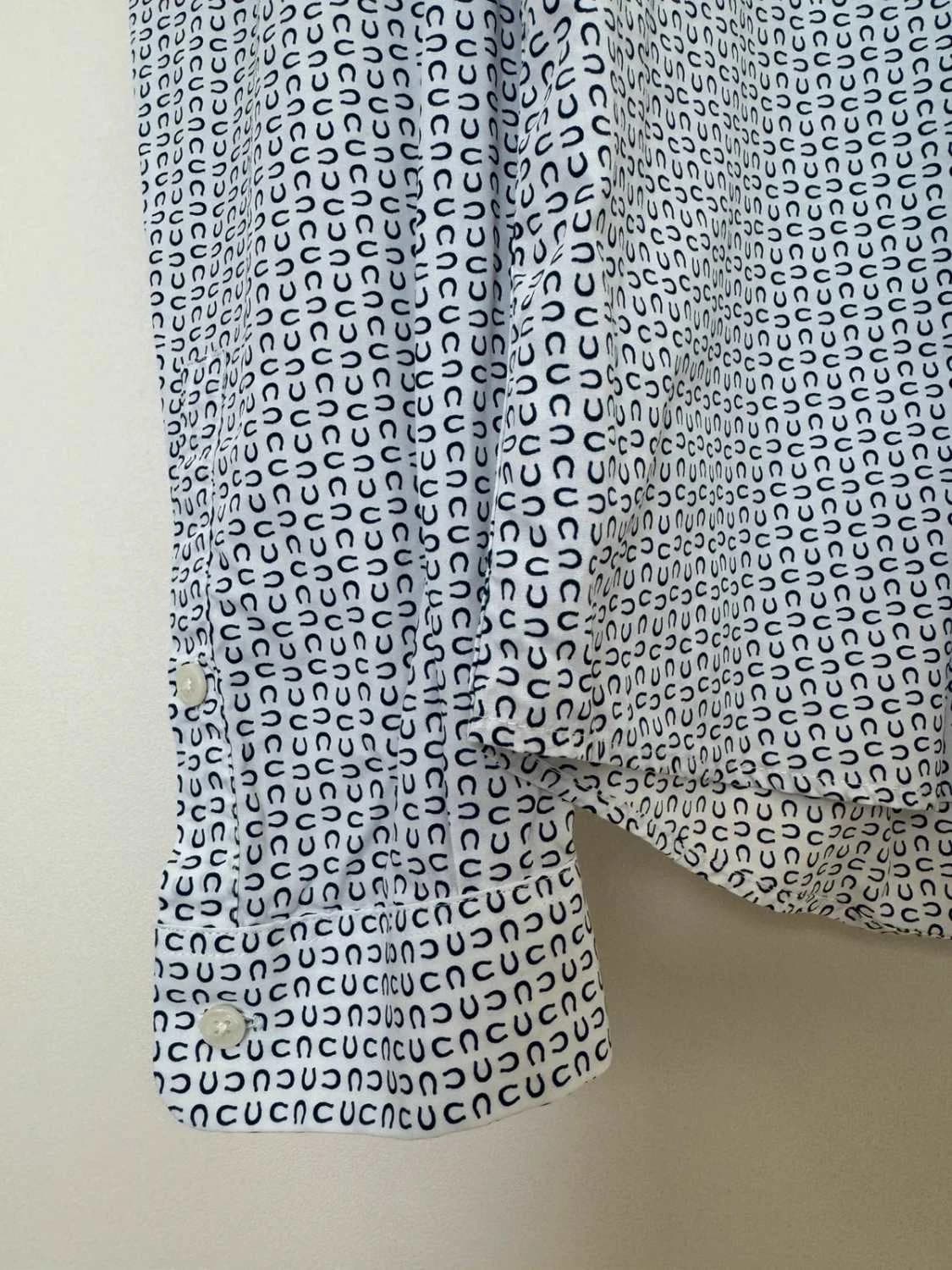 Chemise regular IKKS Men blanc motifs bleu marine fers à cheval taille M - SC260118 - Photo 3/9