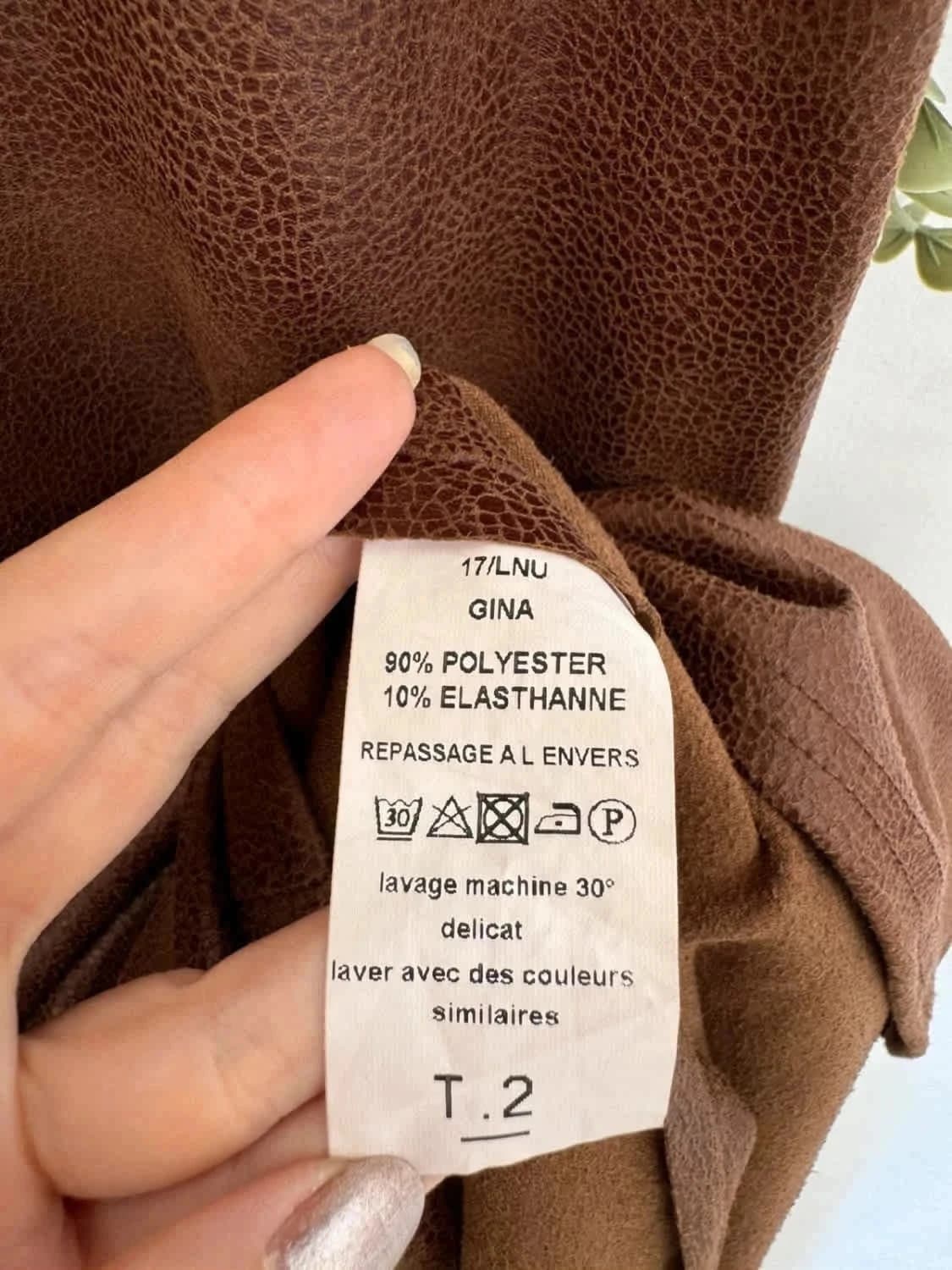 Robe sans manches effet cuir marron Renatto Benne taille 38 - Photo 5/5