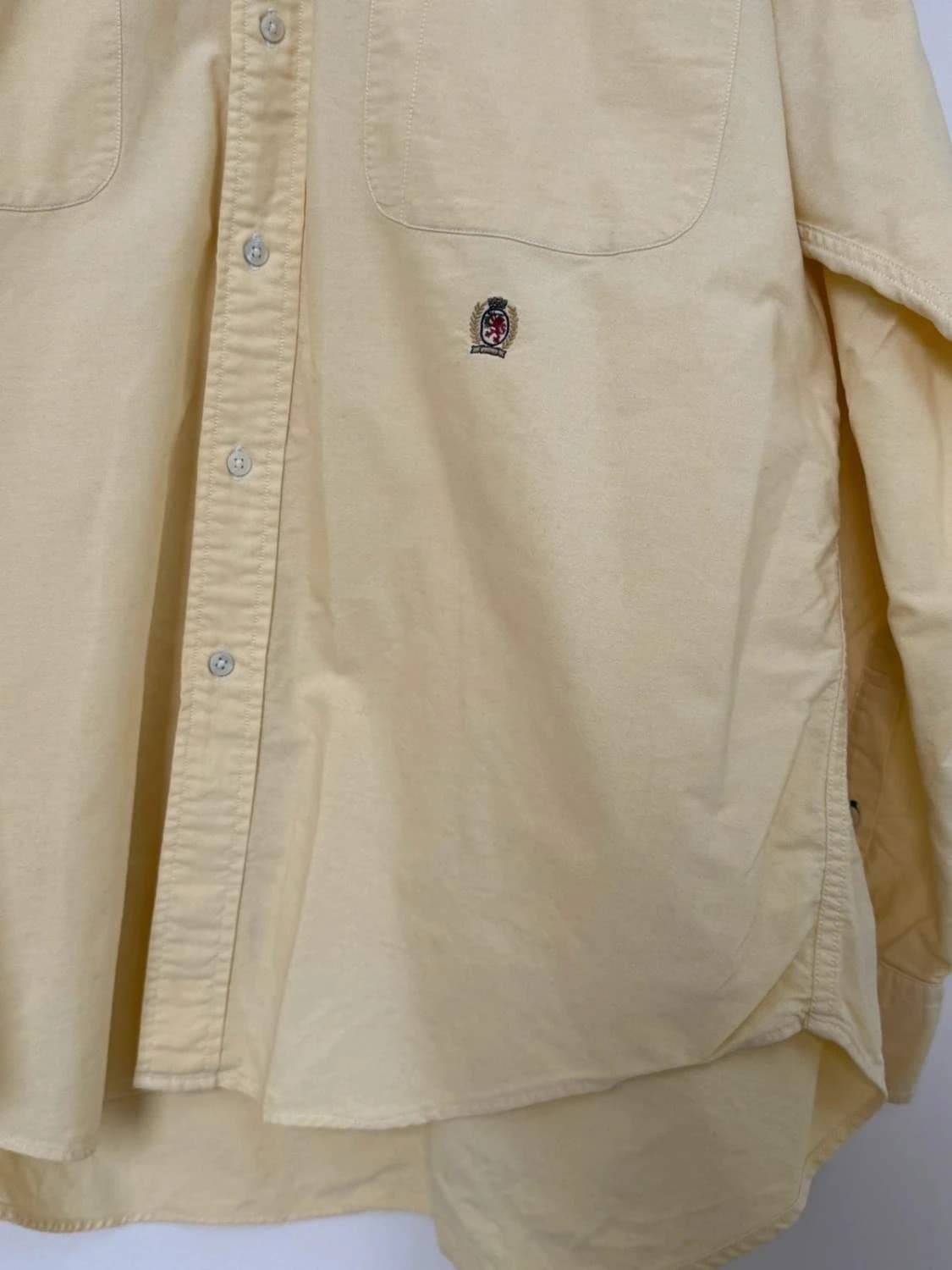 Chemise coton oxford Tommy Hilfiger jaune bouton col taille XXL - FP260164 - Photo 3/8