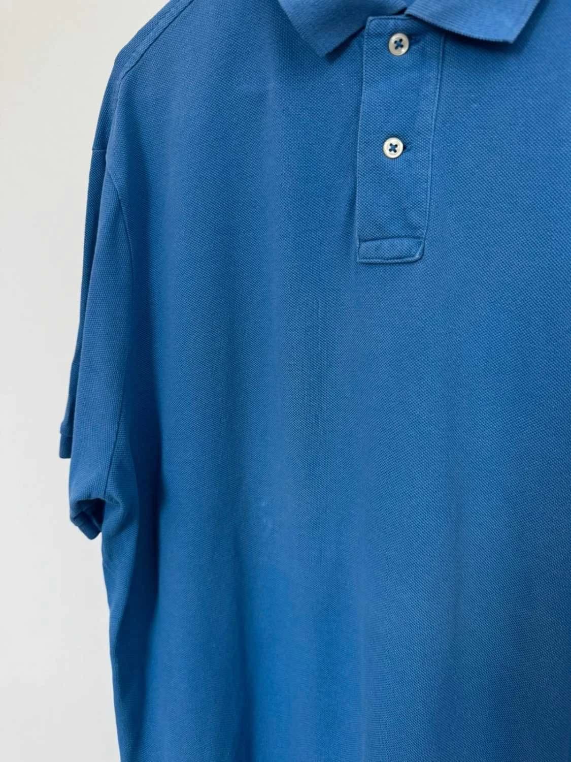 Polo Ralph Lauren din bumbac piqué albastru cu logo galben, mărime XL - FP251262 - Fotografia 6/9