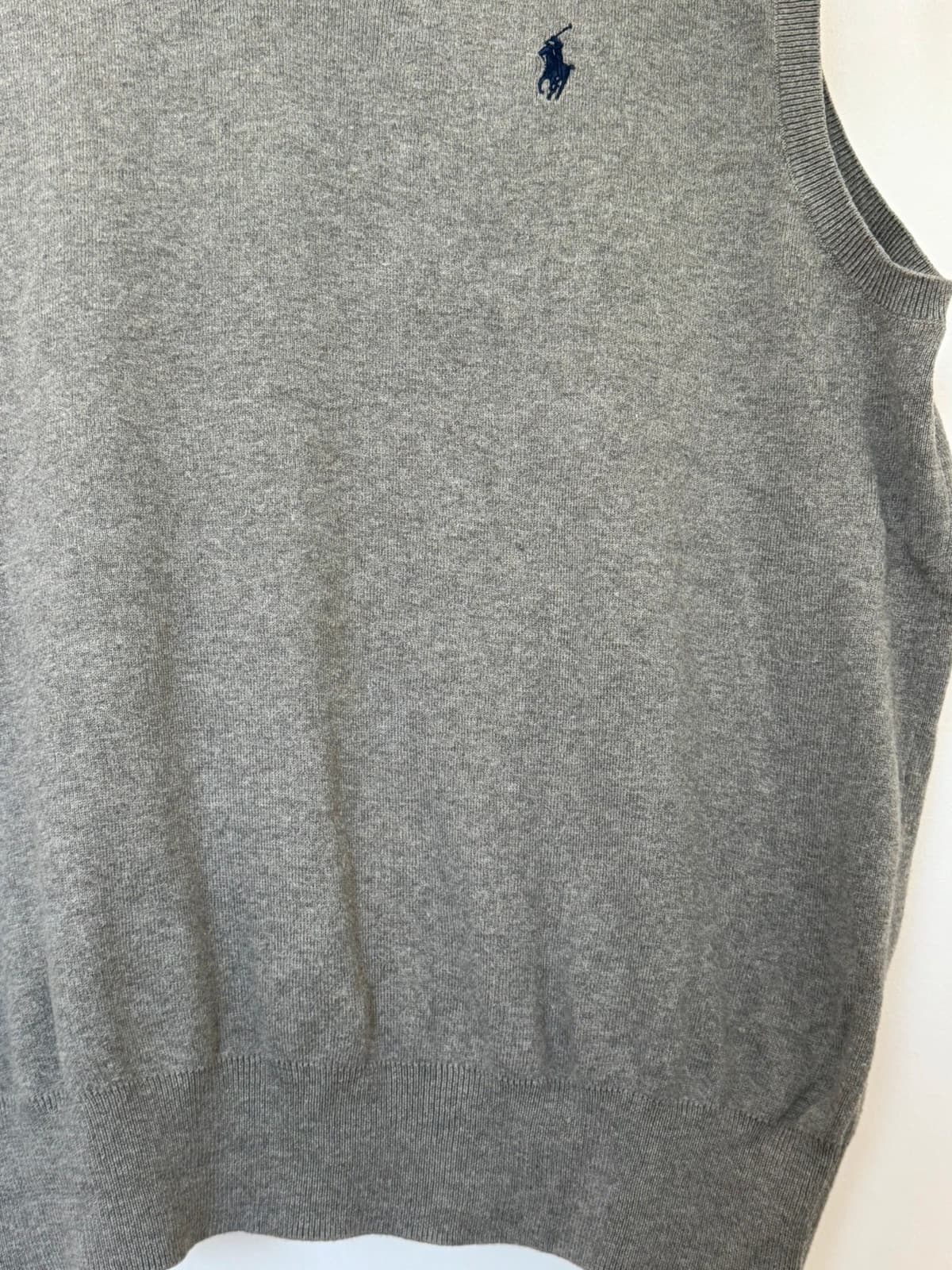 Pull sans manches Polo Ralph Lauren gris taupe taille L - PP2603274 - Photo 5/7