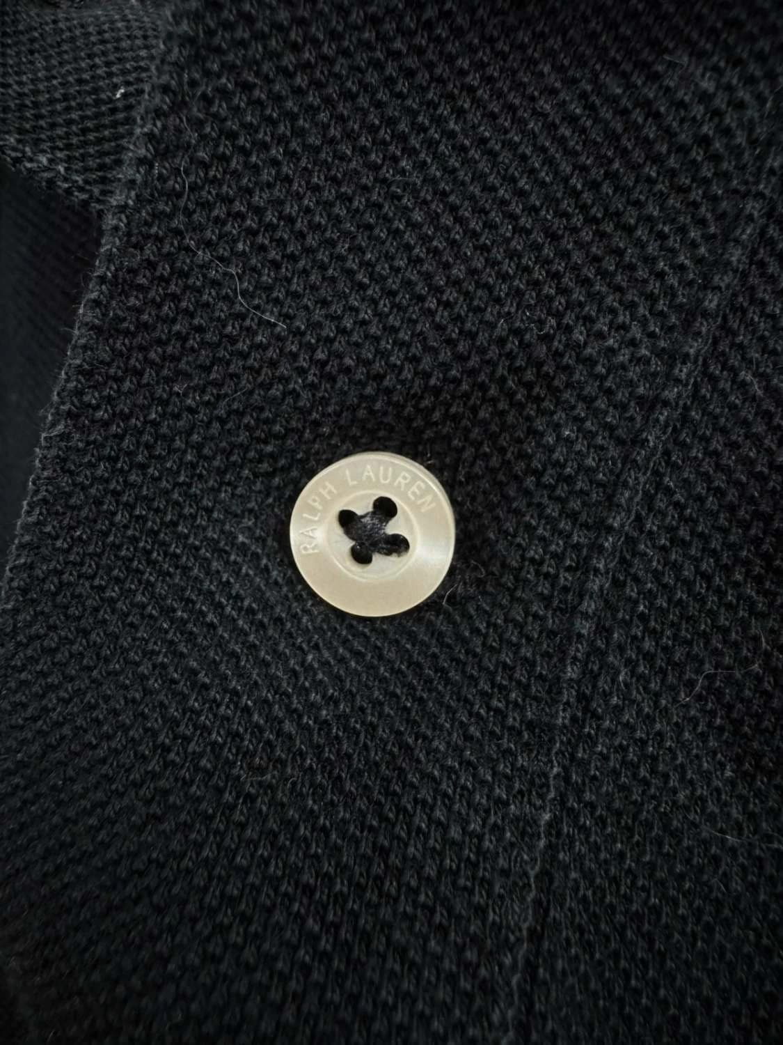 Polo Ralph Lauren The Skinny Polo noir coton piqué logo violet taille XL - FP25126 - Photo 5/9