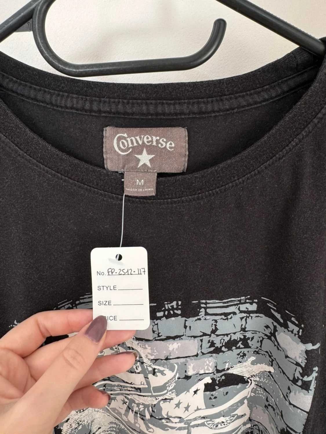 T-shirt coton Converse noir imprimé graphique taille M - FP2512117 - Photo 3/5