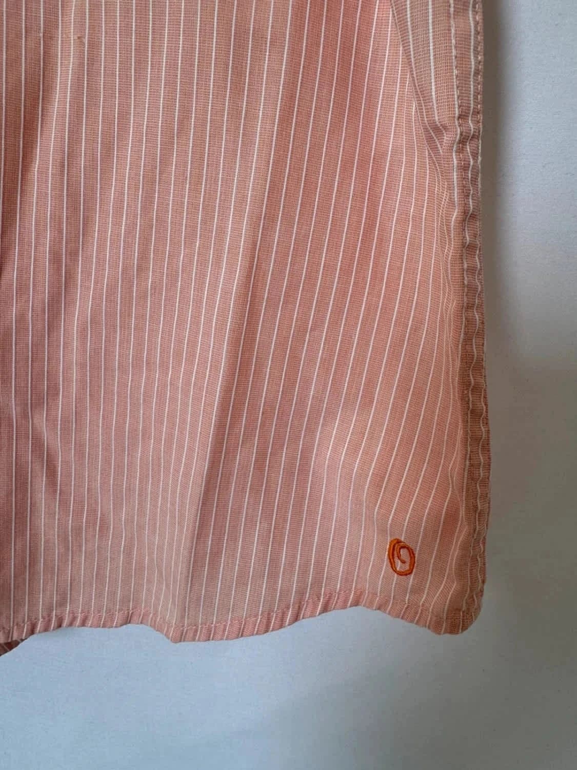 Chemise manches courtes s.Oliver à rayures saumon taille 40 - Photo 3/7