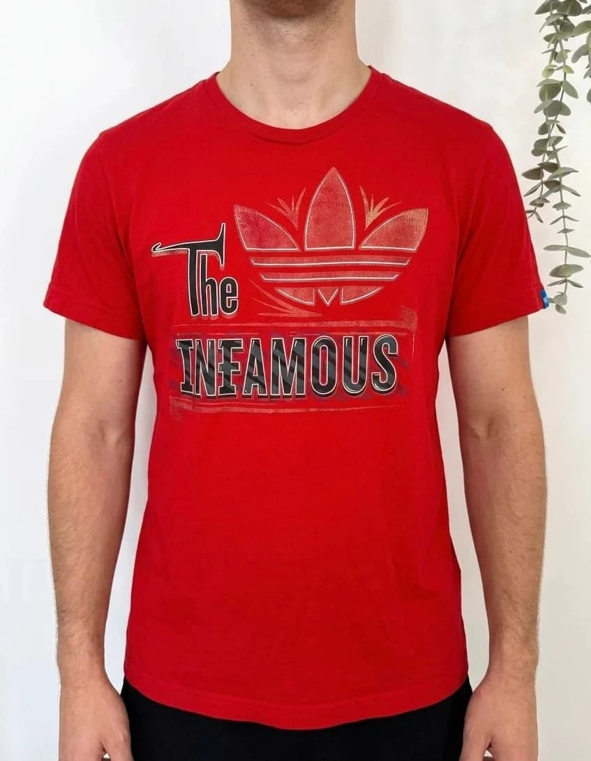 T-shirt Adidas Originals rouge imprimé “The Infamous” manches courtes taille S - FP2512172 - Photo 1/6
