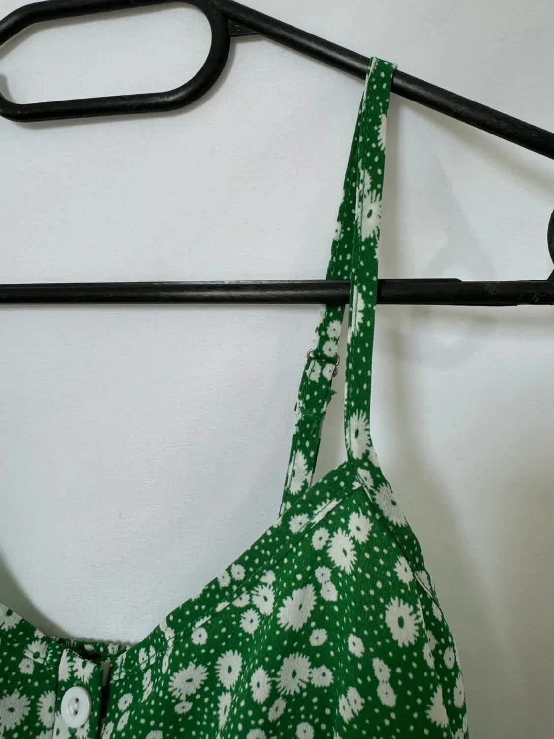 Robe courte verte Shein à fleurs taille S - Photo 3/5