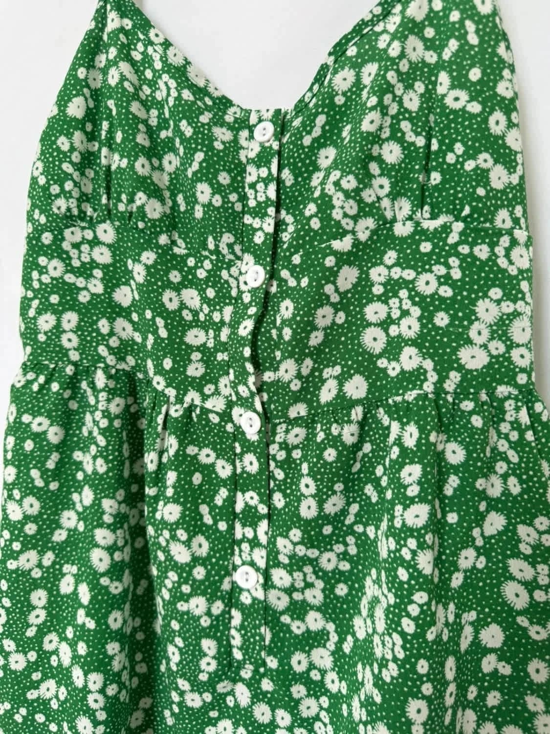 Robe courte verte Shein à fleurs taille S - Photo 4/5