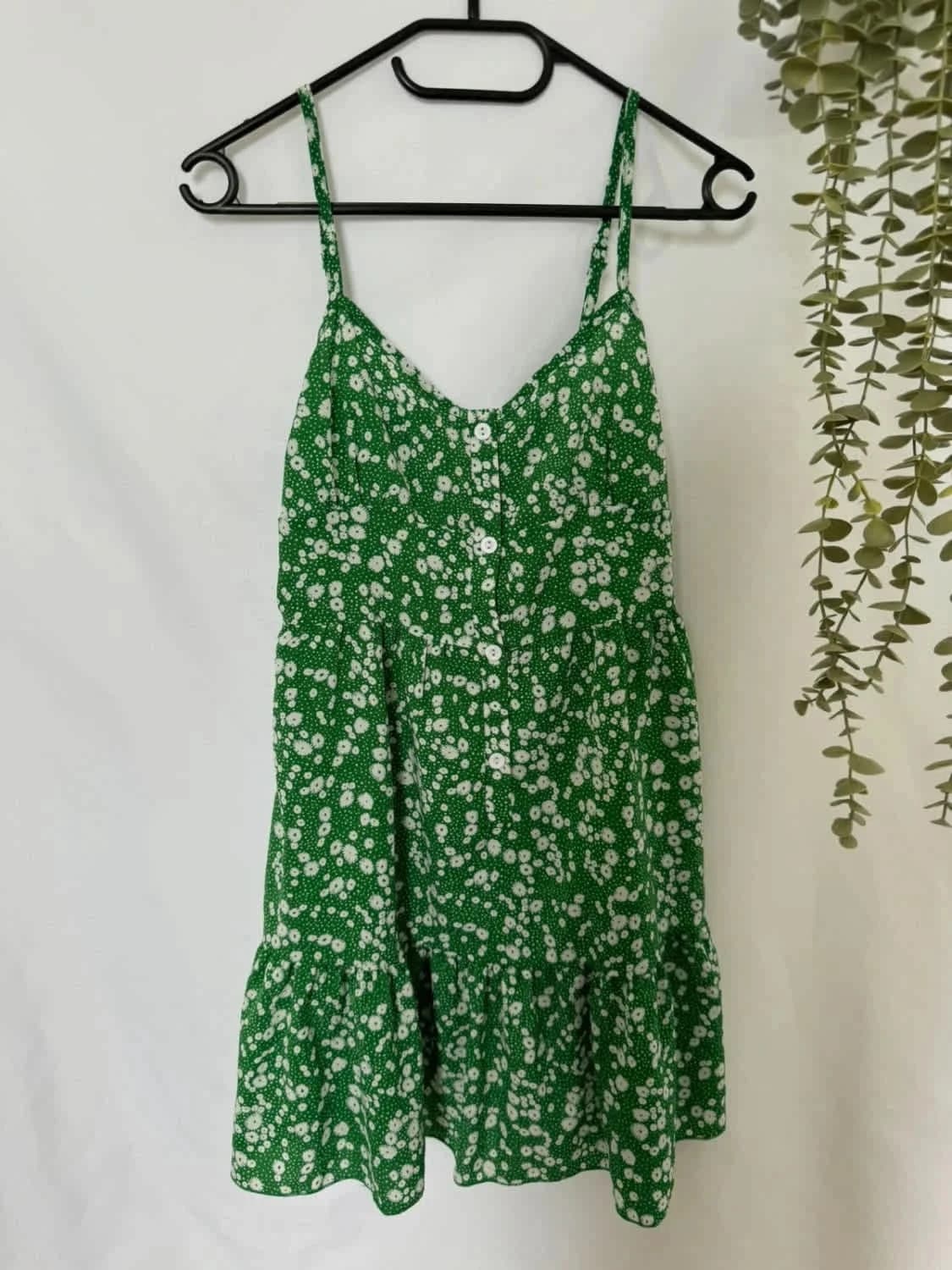 Robe courte verte Shein à fleurs taille S - Photo 2/5