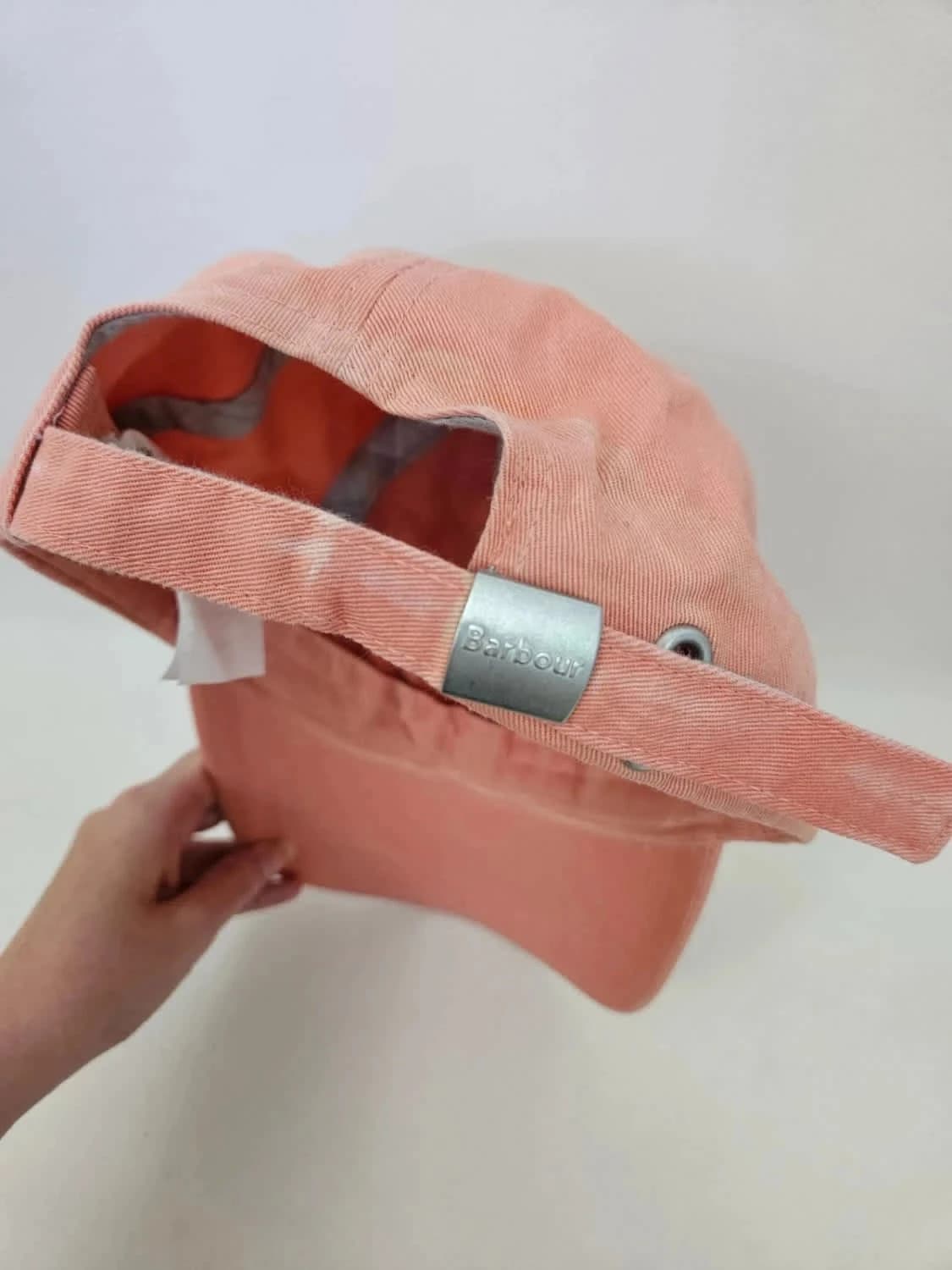 Casquette Barbour rose en coton réglable logo brodé - Photo 4/8