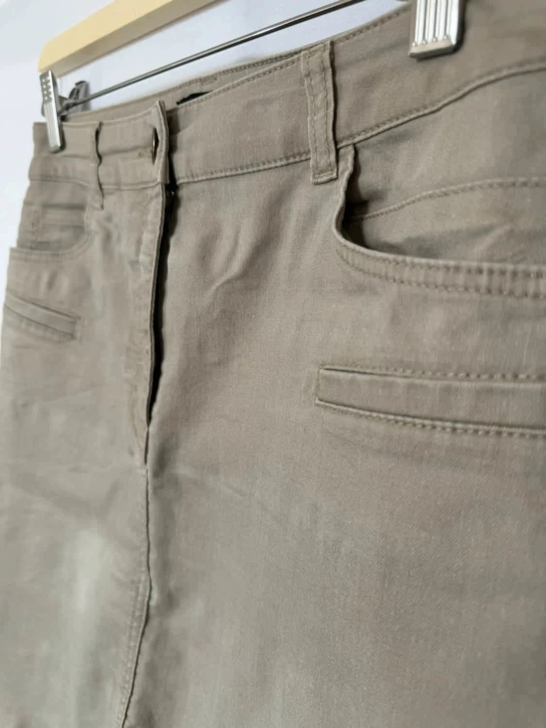 Jupe grise en jean Denim Caroll taille 38 - Photo 4/6