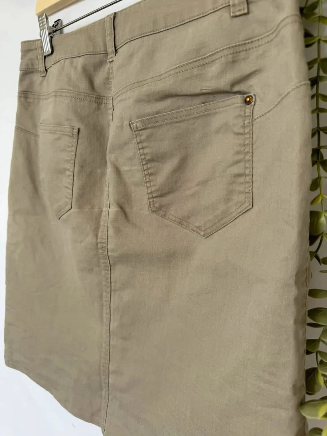 Jupe grise en jean Denim Caroll taille 38 - Photo 5/6